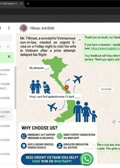 Emergency Vietnam E-visa Support: Mr. Tillman’s Journey to Visit His Wife