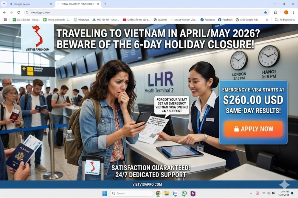 Traveling to Vietnam in April/May 2026? Beware of the 6-day Holiday Closure