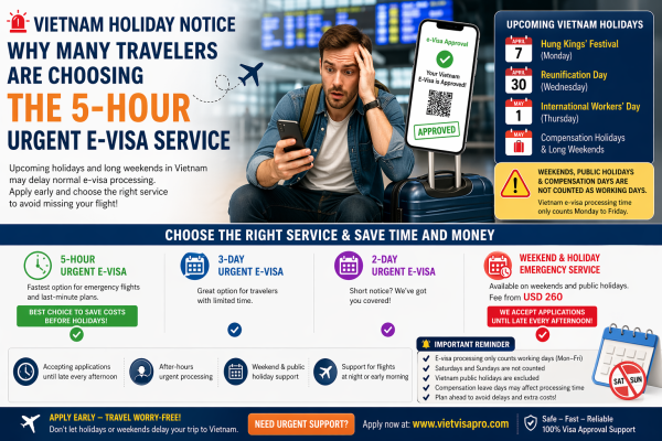 Vietnam Holiday Notice: Why Travelers Should Choose the 5-Hour Urgent E-Visa Service