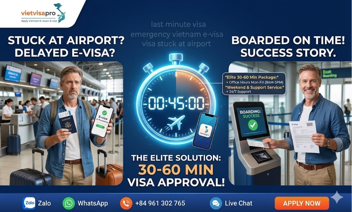 Stuck at Airport? E-visa in 30-60 Mins