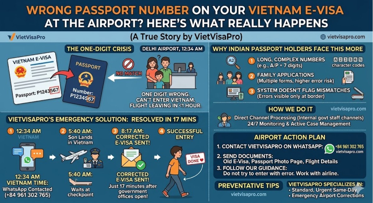 Wrong Passport Number on Your Vietnam E-Visa at the Airport? Here's What Really Happens